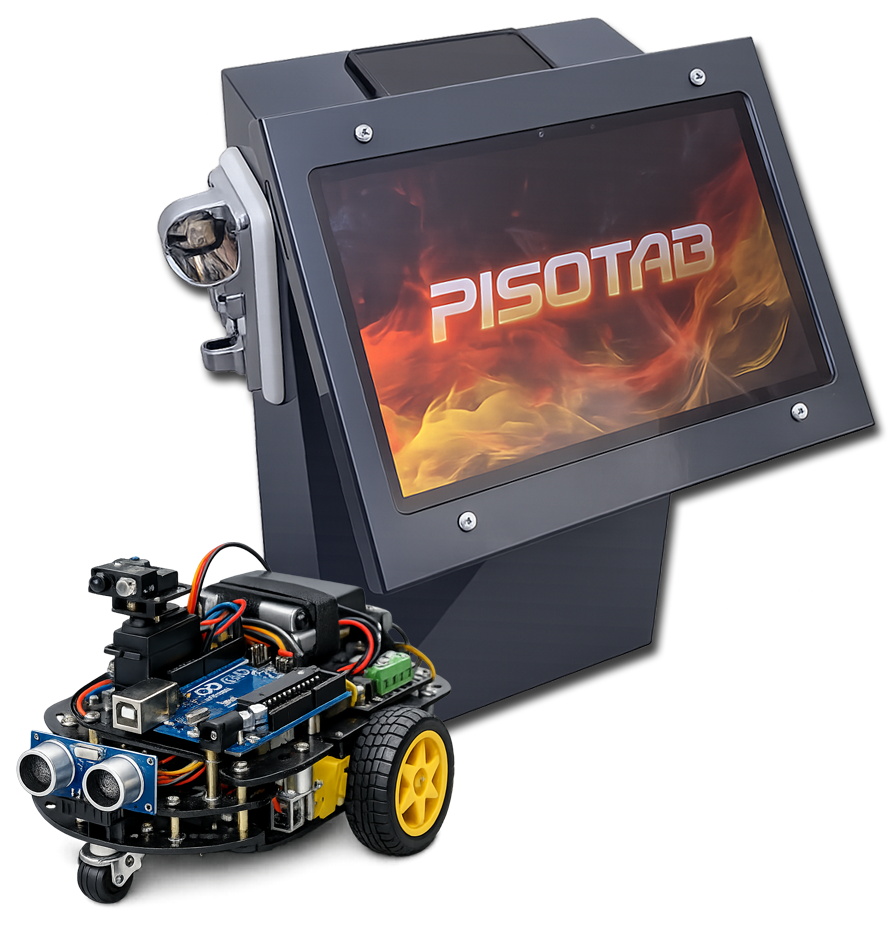 Pisotab tablet running LazyDEV software
