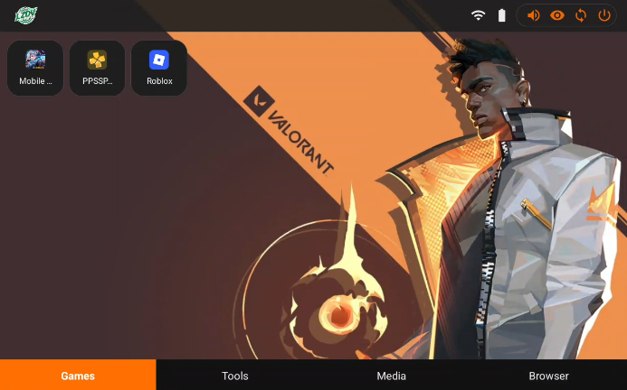 Pisotab homescreen